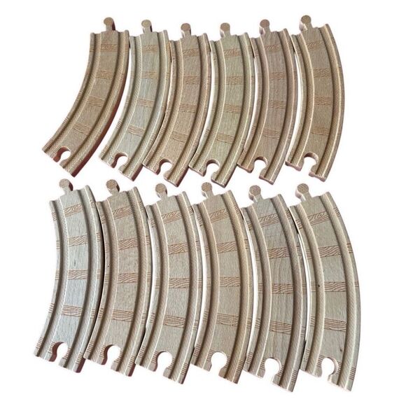 Thomas & Friends Lot Of 12 6” Curved Train Track Pieces - Picture 4 of 4